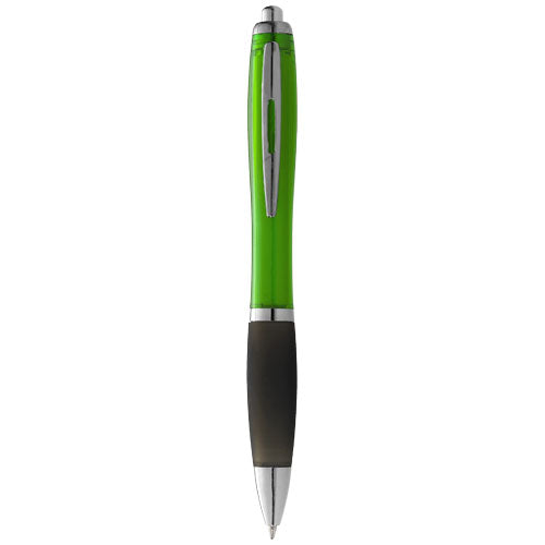 Nash ballpoint pen with coloured barrel and black grip - 106155