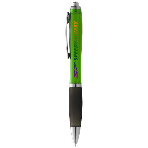 Nash ballpoint pen with coloured barrel and black grip - 106155