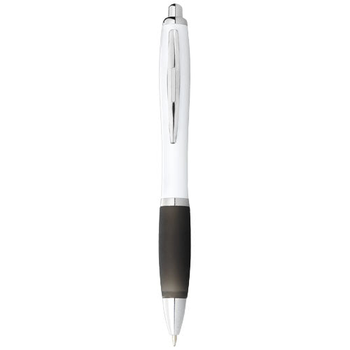 Nash ballpoint pen white barrel and coloured grip - 106900