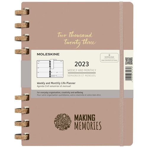 Moleskine 12M daily XL spiral hard cover planner - 107803