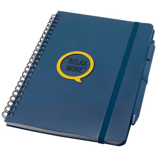 Thalaasa A5 ocean-bound hard cover notebook with ballpoint pen (black ink) - 107901