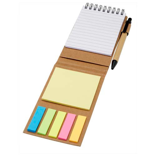 Flipper sticky notepad with ballpoint pen (black ink) - 107988