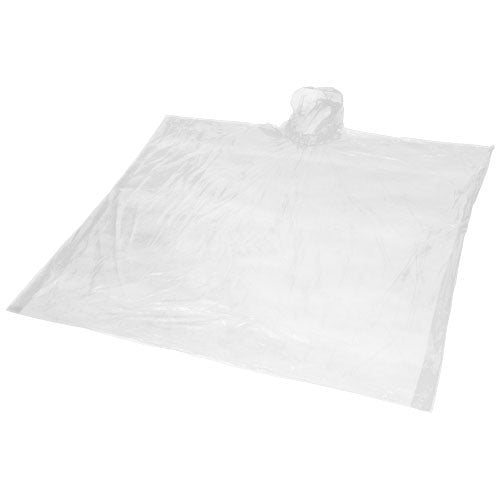 Mayan recycled plastic disposable rain poncho with storage pouch - 109417