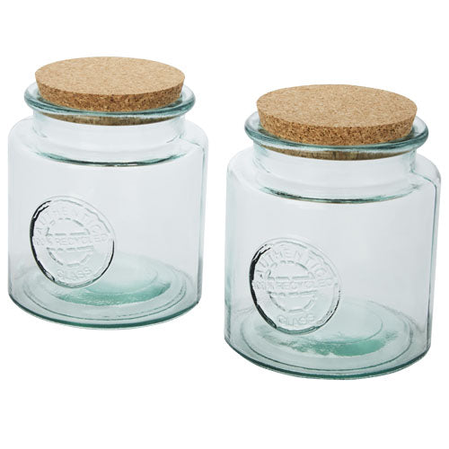 Aire 2-piece 1500 ml recycled glass container set - 113175