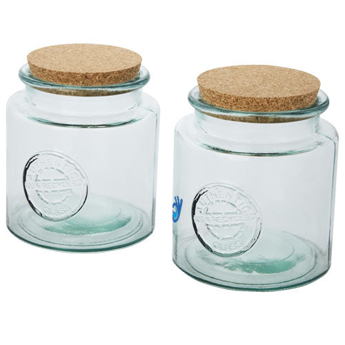 Aire 2-piece 1500 ml recycled glass container set - 113175