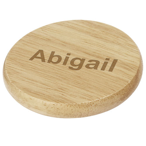 Scoll wooden coaster with bottle opener - 113201