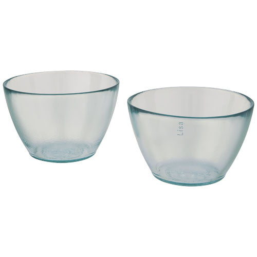Cuenc 2-piece recycled glass bowl set - 113258