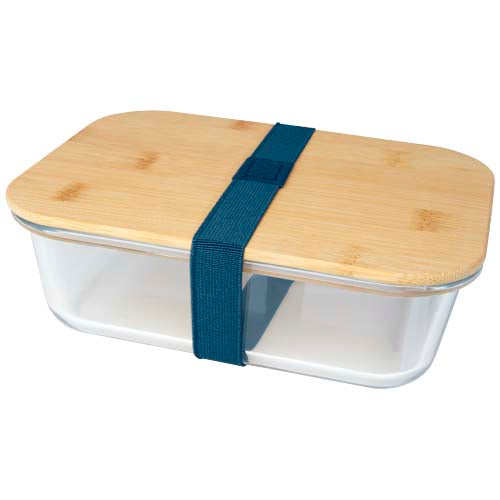 Roby glass lunch box with bamboo lid - 113276