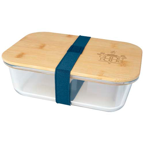 Roby glass lunch box with bamboo lid - 113276
