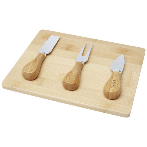 Ement bamboo cheese board and tools - 113301