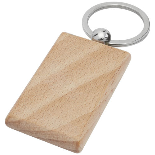 Gian beech wood rectangular keychain - 118122