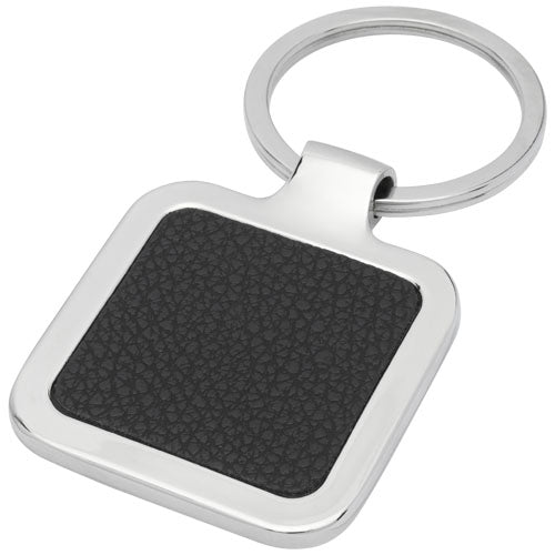Piero laserable PU leather squared keychain - 118128