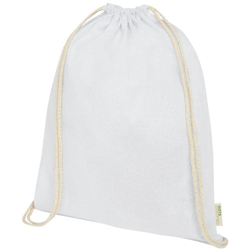 Orissa 140 g/m² GOTS organic cotton drawstring backpack 5L - 120612
