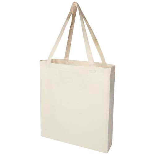 Madras 140 g/m² GRS recycled cotton gusset tote bag - 120733