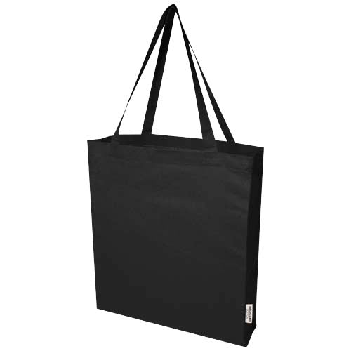 Madras 140 g/m² GRS recycled cotton gusset tote bag - 120733