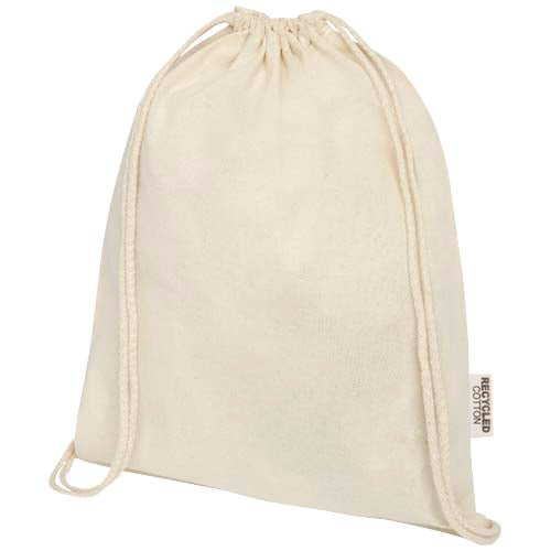 Oregon 140 g/m² GRS recycled cotton drawstring bag - 120735