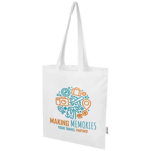 Madras Blend 140 g/m² GRS recycled cotton tote bag 7L - 120760