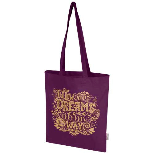 Madras Blend 140 g/m² GRS recycled cotton tote bag 7L - 120760