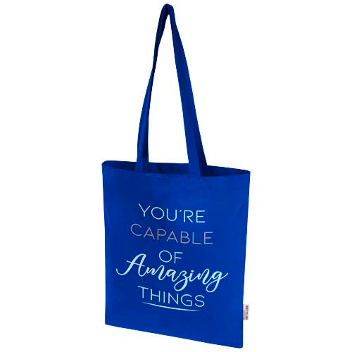 Madras Blend 140 g/m² GRS recycled cotton tote bag 7L - 120760