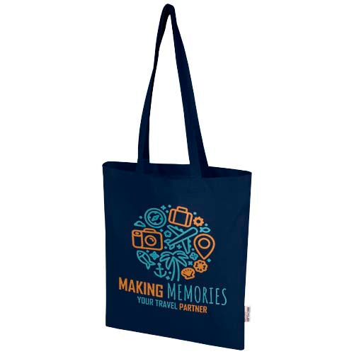 Madras Blend 140 g/m² GRS recycled cotton tote bag 7L - 120760
