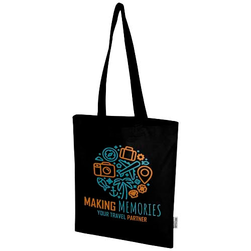 Madras Blend 140 g/m² GRS recycled cotton tote bag 7L - 120760