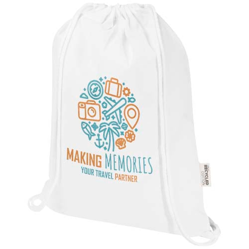 Oregon Blend 140 g/m² GRS recycled drawstring bag 5L - 120761