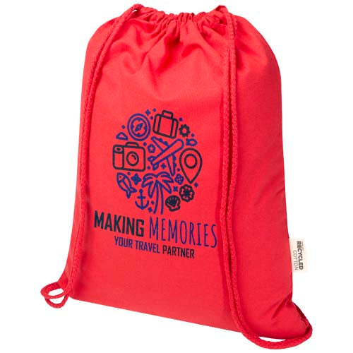 Oregon Blend 140 g/m² GRS recycled drawstring bag 5L - 120761