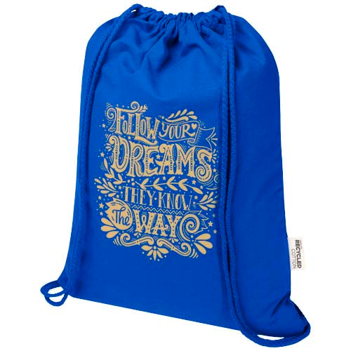 Oregon Blend 140 g/m² GRS recycled drawstring bag 5L - 120761