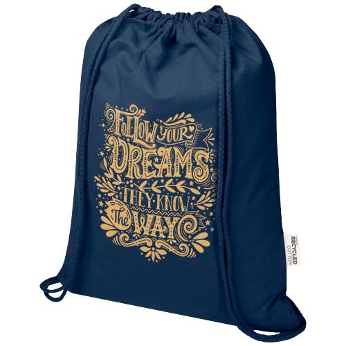 Oregon Blend 140 g/m² GRS recycled drawstring bag 5L - 120761