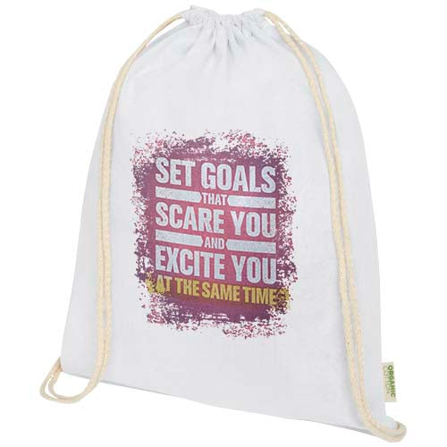 Odisha 140 g/m² OCS organic drawstring bag 5L  - 120781