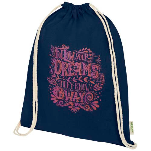 Odisha 140 g/m² OCS organic drawstring bag 5L  - 120781