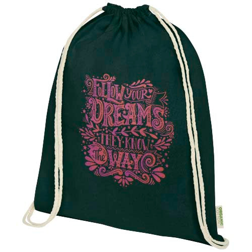 Odisha 140 g/m² OCS organic drawstring bag 5L  - 120781