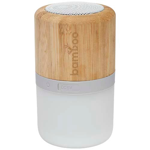 Aurea bamboo Bluetooth® speaker with light  - 124151