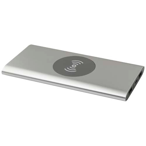 Juice 8000 mAh Type-C recycled aluminium wireless power bank - 124385