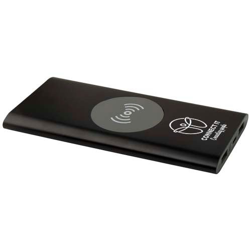 Juice 8000 mAh Type-C recycled aluminium wireless power bank - 124385