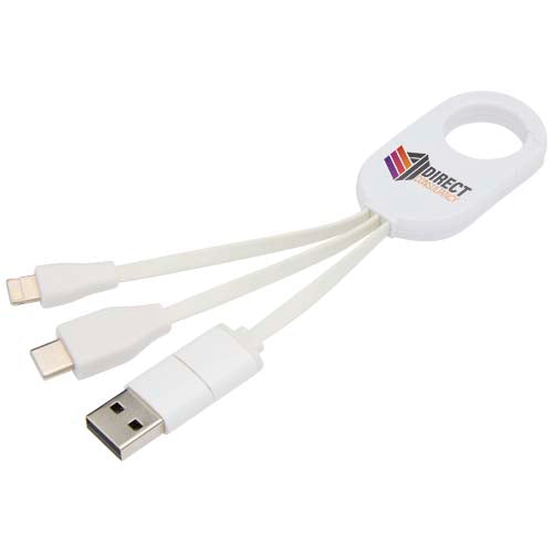 Troop 4-in-1 recycled plastic charging cable - 124435