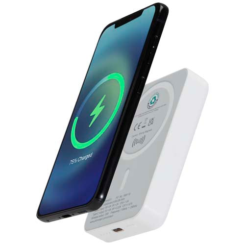 Acrab 10.000 mAh 15W magnetic wireless power bank with 20W PD - made from recycled plastic - 124442