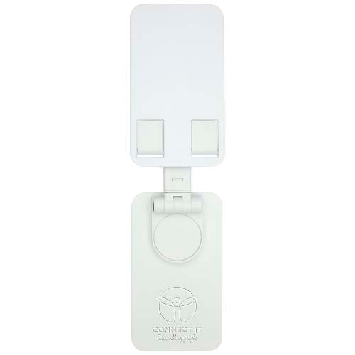Alhena recycled plastic foldeable phone holder with metal desk stand - 124467