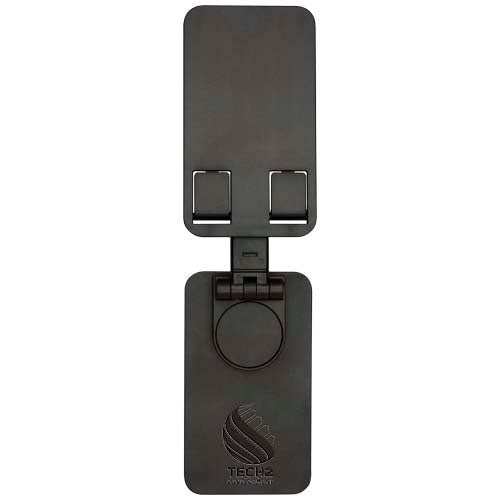 Alhena recycled plastic foldeable phone holder with metal desk stand - 124467