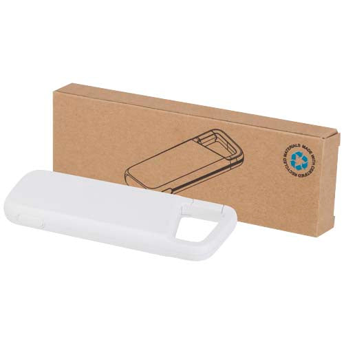 Alkes 5000 mAh 12W recycled plastic water resistant power bank with carabiner - 124470