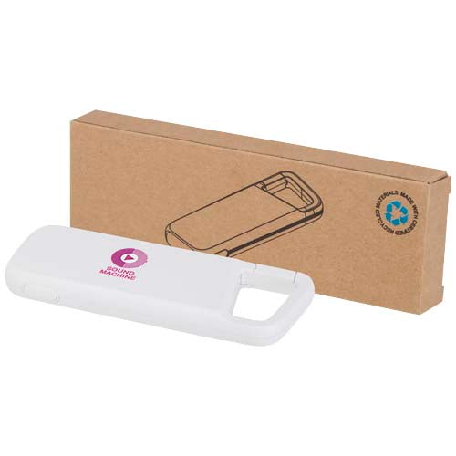 Alkes 5000 mAh 12W recycled plastic water resistant power bank with carabiner - 124470