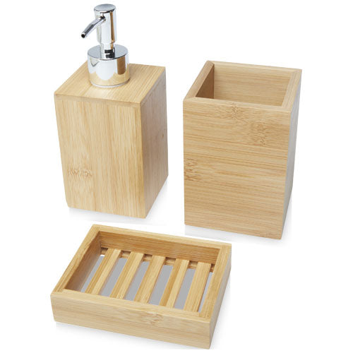 Hedon 3-piece bamboo bathroom set - 126195