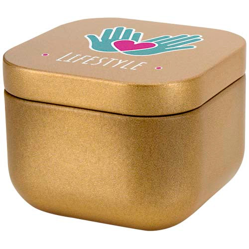 Tindra square tin candle with vanilla aroma - 126352