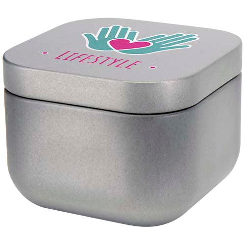 Tindra square tin candle with vanilla aroma - 126352