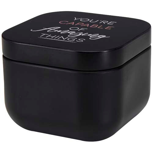 Tindra square tin candle with vanilla aroma - 126352