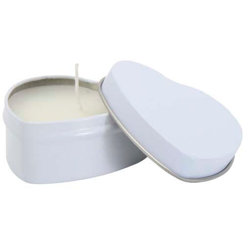 Blissful heart-shaped tin candle with vanilla aroma - 126353