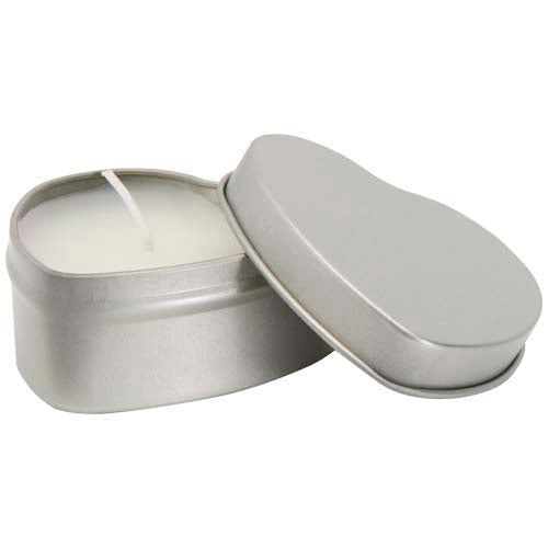 Blissful heart-shaped tin candle with vanilla aroma - 126353