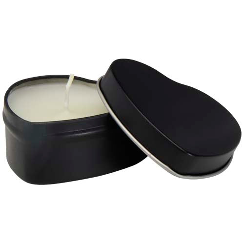 Blissful heart-shaped tin candle with vanilla aroma - 126353