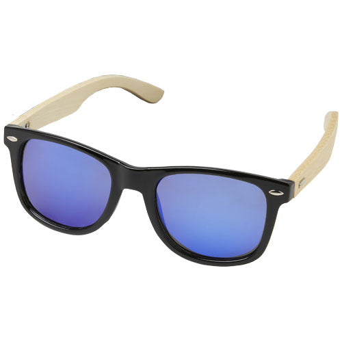 Taiyō rPET/bamboo mirrored polarized sunglasses in gift box - 127001