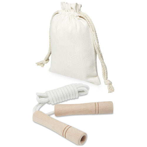 Denise wooden skipping rope in cotton pouch - 127020